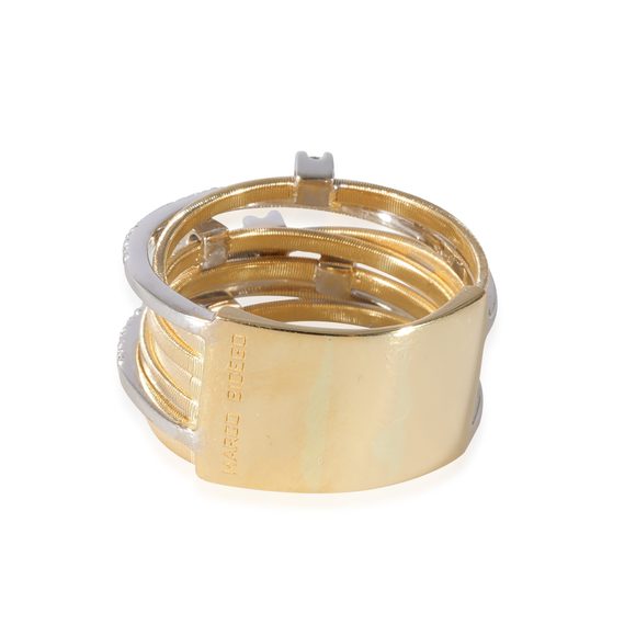 Marco Bicego Goa 7 Row Ring in 18k White Gold/Yellow Gold 0.41 CTW - Picture 3 of 4